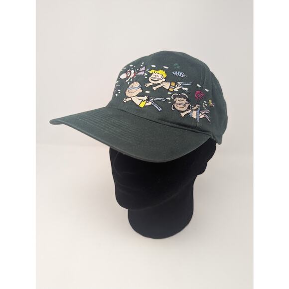 VTG Peanuts Swimming Snorkeling Game Snapback Hat Black Head Start Sportswear - Picture 1 of 9